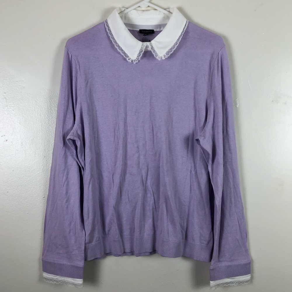 Talbots Purple Long Sleeve Sweater Top. - Picture 1 of 5